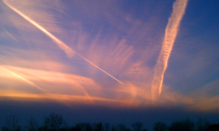 Chemtrails over setset