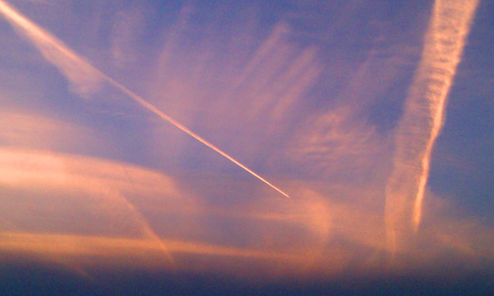 Chemtrails over sunset