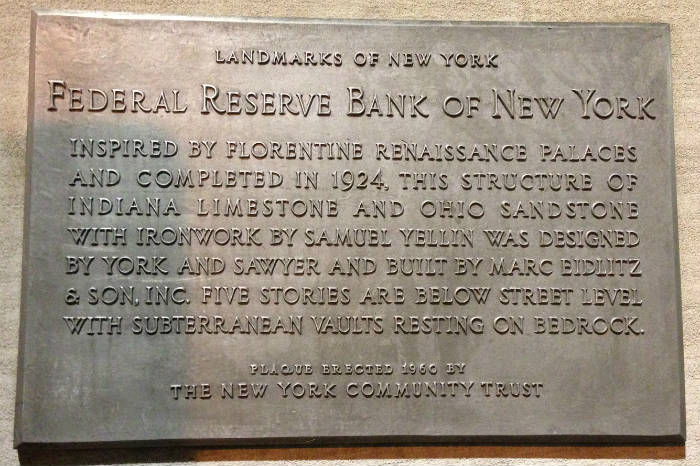 NY Fed plaque